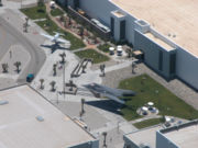 Entrance plaza at the Skunk Works in Palmdale, California